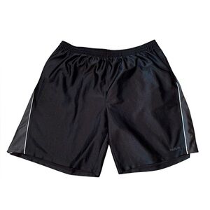 Reebok Men’s Black Athletic Shorts with Stripe Elastic Waist Size 2XL
